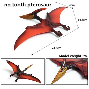 Červená Č Zub Pterosaur Model hračka Hand-made Jurský Park Dinosaur Simulácia Chlapec Zvierat Obrázok Vzdelávania Plastové Darček Kolekcie