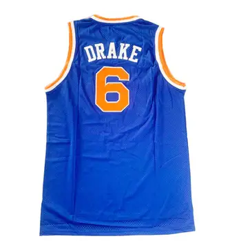 BG basketbalové dresy ove 6 DRAKE Výšivky šitie Vonkajšie športové Hip-hop film jersey bule 2020 lete veľká