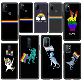 Gay, Lesbian lesbičiek, homosexuálov Dúhový Pride Silikónové Telefón Prípade OnePlus Nord N100 8T 8 5G 7 7T Pro Z Mäkkého TPU Shell Kryt Coque Fundas
