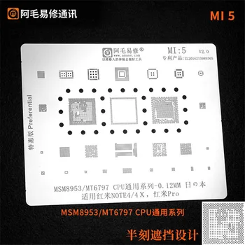 Amaoe Vzorkovníka MI1-MI13 Pre Xiao Redmi Telefón CPU RAM PMIC AUDIO WIFI Napájanie Nabíjačky IC Čip BGA Reballing Vzorkovníka