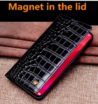 Full-zrna pravej kože magnetické flip cover obal pre Samsung Galaxy A7 2018/Samsung Galaxy A7 2017 telefón prípad trvalých capa