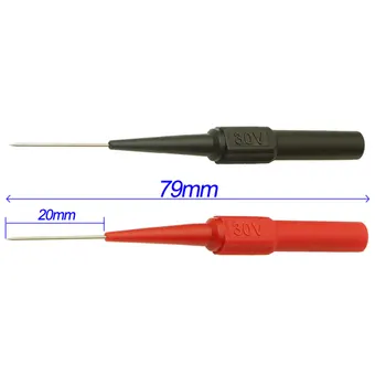 Multimeter Test Izolácie Piercing Ihly Nedeštruktívne Pin Test Sondy 4 mm Banánová Zásuvka Pre Auto Tester Červená/Čierna