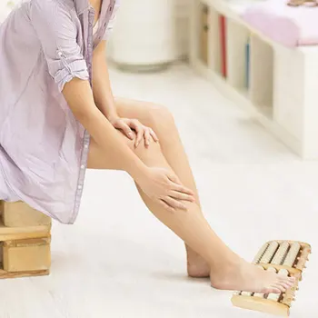 2021 Novo Dual Drevené Nohy Masážneho Valčeka Zmierňuje Plantárna Akupunktúra Fasciitis Päty Klenby Bolesť, Stres Shiatsu Úľavu