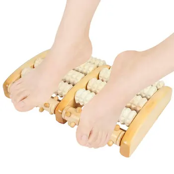 2021 Novo Dual Drevené Nohy Masážneho Valčeka Zmierňuje Plantárna Akupunktúra Fasciitis Päty Klenby Bolesť, Stres Shiatsu Úľavu