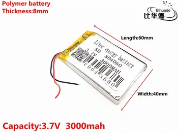 Najlepšie batérie značky 3,7 V polymer lithium batéria 804060 GPS MP5 3000MAH mobilné energetické zariadenia
