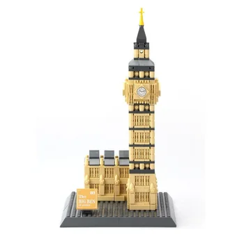 WANGE 4211 Architektúry 3D DIY Big Ben Stavebné Bloky Sady Mesto Tehly Klasické Skyline Modelu Deti Dar, Hračky Pre Deti,