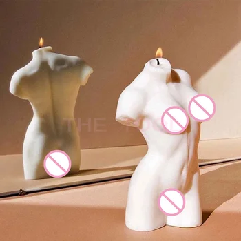 3D Telo sviečky tvar tela Formy Silikónu, Vosku dámske Plesne Mužský a Ženský Dizajn Umenie Sviečka, Takže Mydlo Chocolate Cake Zdobenie