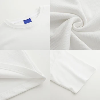 IEFB Farbou Polovičný Rukáv pánske Voľné Kolo Krku Biele tričko 2021 Nové Letné Bežné Jednoduché Topy Základné kórejský Trend Oblečenie