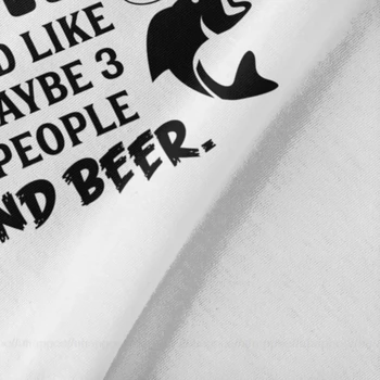 V pohode, Všetko, čo som Starostlivosti O Je Rybolov A Ako Možno 3 Ľudí A Pivo T-Shirt pre Mužov Grafické Vlastné Krátky Rukáv Čistej Bavlny Tees