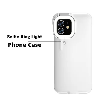 Vyplniť svetla mobilný telefón prípade vyplniť svetla selfie krásy krúžok flash mobilný telefón prípade, trezor shell vhodné pre iphone12