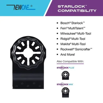 NEWONE Starlock 65*40 mm, Bi-Metal Oscilačná Píla Čepele s jemným HSS zuby na plech kostra vystuženého plastu