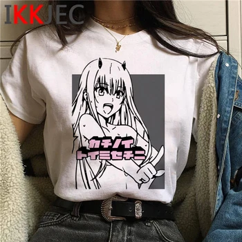 Miláčik v Franxx Nula Dva Estetické Manga t shirt muž bežné pár harajuku kawaii tričko kawaii grafické tees ženy