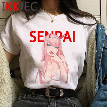 Miláčik v Franxx Nula Dva Estetické Manga t shirt muž bežné pár harajuku kawaii tričko kawaii grafické tees ženy