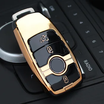 TPU ABS Kľúča Vozidla Prípade na Mercedes Benz 2017 Nová Trieda E E200 E300 W213 auto styling Kľúča Držiteľa Keychain Diaľkové Fob Chrániť Kryt
