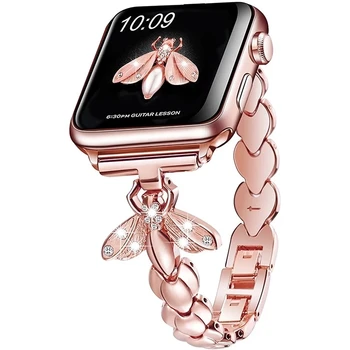 Ženy Diamond pásmo pre Apple hodinky remienok 38/42mm 44/40 mm náramok z nerezovej ocele pre iwatch série 6 SE 5 4 3 2 watchband