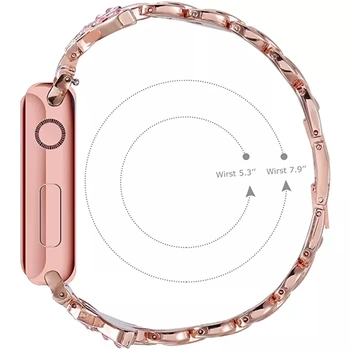 Ženy Diamond pásmo pre Apple hodinky remienok 38/42mm 44/40 mm náramok z nerezovej ocele pre iwatch série 6 SE 5 4 3 2 watchband