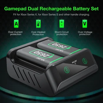 Gamepad Dual Nabíjateľnú Batériu Set Herný Ovládač Batérie Nastavenie Gamepadu Batérie Pre Xbox Série Type-C Nabíjací Kábel