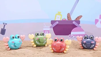 Kúpanie Baby Kúpeľ Hračky Vaňou Hrať Vody Hra Darčeky Roztomilý Ponorka Krab Pláži Kúpeľňa So Sprchou Hodinky Plávanie Dieťa Detí