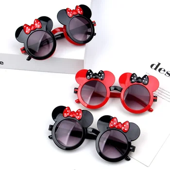 Disney Nové Mickey Minnie Mouse Deti slnečné Okuliare Drapákové Tvarované okuliare Strany Birthda Dekorácie pre detský Obrázok Dary