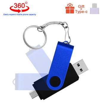 Vlastné Logo Farebné OTG USB 2.0 Flash 256 gb 512 gb diskom 128 GB 64 GB Držať Pero Disk Vysokou Rýchlosťou kl ' úč pre Smart Telefón/Notebook