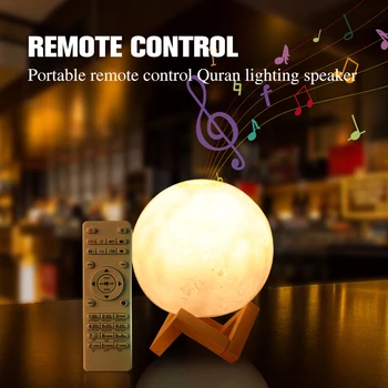 Moslimov Korán, Bluetooth reproduktor dropshipping 3D tlač star lampa bezdrôtové farebné remote touch LED svetlo nepremokavé bluetooth