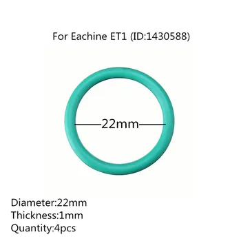 Eachine ET1 4Pcs 22 mm* * 1mm Gumy Piestové Fluorogel Gumové Krúžky O-Krúžok Diely na mini Podiel Spaľovacieho Motora Príslušenstvo