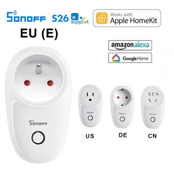 Sonoff S26R2 Plug WiFi Prepínač Pre Smart Home eWeLink App Načasovanie Zásuvky 90V-250V 10A Sonoff Interruptor Podporu Alexa Domovská stránka Google