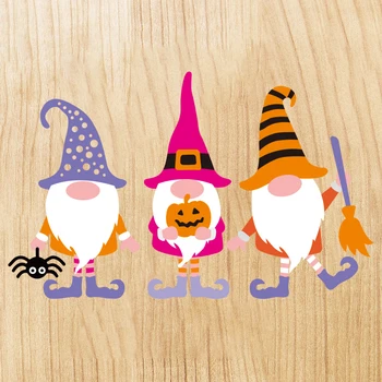 2021 New 3pcs Halloween Gnome Craft Metal Cutting Dies For DIY Decorative People Scrapbooking Album Card Making Embossing Mold