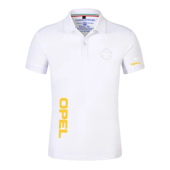 2021 Unisex OPEL Lete pánske Pohodlné Polo Bežné Krátke Rukávy jednofarebné Tričko Muž Klasické Topy T-shirt