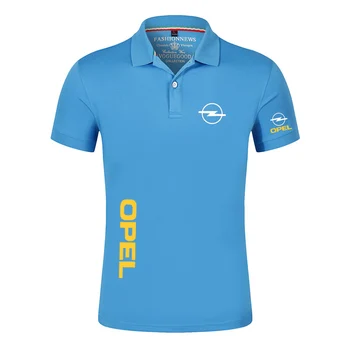 2021 Unisex OPEL Lete pánske Pohodlné Polo Bežné Krátke Rukávy jednofarebné Tričko Muž Klasické Topy T-shirt