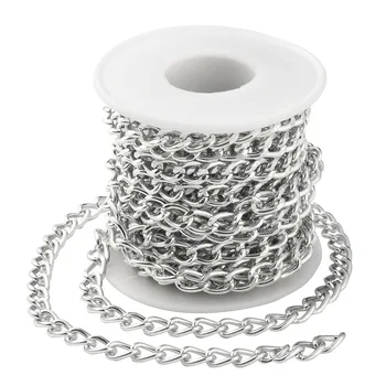 Nový 2 meter reťazca hliníkové reťazca materiál handmade šperkov náhrdelník polotovary hotové kovové príslušenstvo reťaz DIY šperky prípade kľúč