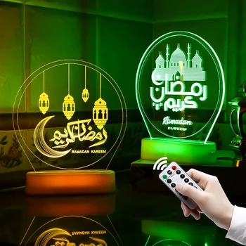Moslimské 3D Farebné LED Nočné Svetlo Spálňa Ploche Dekorácie Sezamový Olej Stolná Lampa Izba Dekor Osvetlenie, Slávnostné Šaty Dodávky