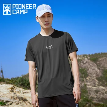 Pioneer Tábor Čierna Šedá T-shirts Mužov Lete Priedušné Oblečenie, Streetwear pánske Top Tees 2021 ATS130617