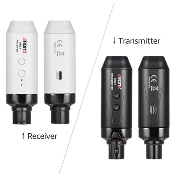 ARÓMA ARC1 Mikrofón, Bezdrôtový Prenos Systém Transmisster Prijímač 4 Kanály, Max.35m Efektívny Rozsah XLR Pripojenie