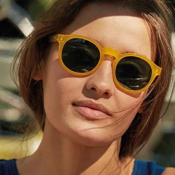 ONEVAN Okrúhle slnečné Okuliare Ženy, Luxusné Značky Dizajnér slnečné Okuliare pre Ženy Retro slnečné Okuliare pre Mužov Vintage Lentes De Sol Mujer