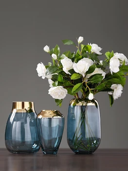 Nordic Luxusné Sklenené Vázy Transparentné Jar Terárium Moderné, Kreatívne Kvetinové Vázy Obývacia Izba, Jedálenský Stôl Dekorácie, Darčeky