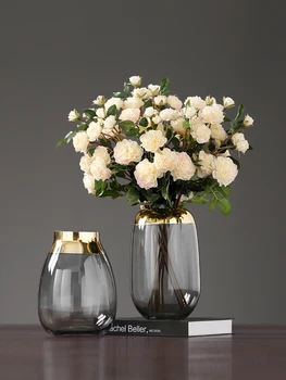 Nordic Luxusné Sklenené Vázy Transparentné Jar Terárium Moderné, Kreatívne Kvetinové Vázy Obývacia Izba, Jedálenský Stôl Dekorácie, Darčeky