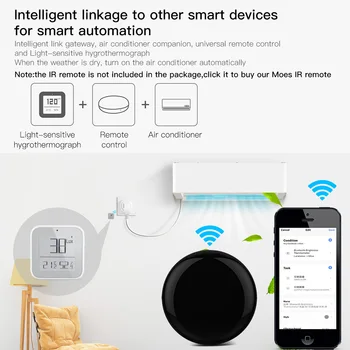 Moes Smart ZigBee Bluetooth Oka Jas Teplomer Svetlo, Teplota, Vlhkosť Detektor Tuya Smart App Alexa Ovládanie