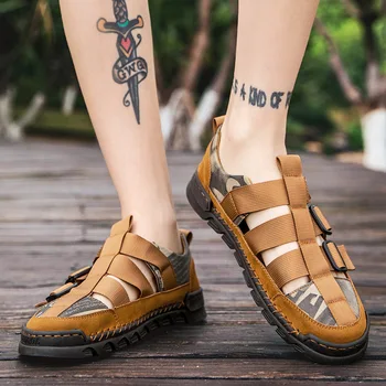 Topánky pánske sandále non-slip bežné priedušná mužov shoesSummer nový štýl pohodlné a ľahké móde vonkajšie pláže
