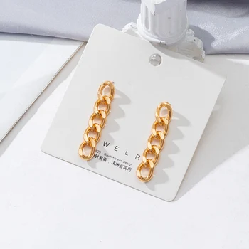 2021 Nový Vintage Visí Visieť Náušnice pre Ženy Módy Lady Zlaté Kovové Náušnice Kvapka Trendy Moderných Strany Šperky