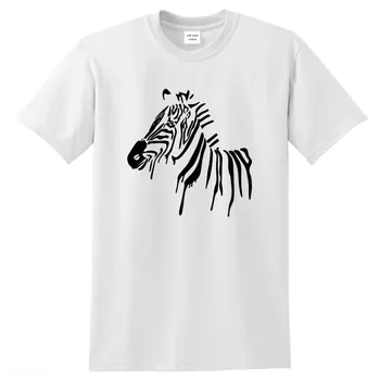 Voľné štýl Zebra tlač mužov tričko Muž Najvyššej Kvality, bavlna bežné t-shirts o-krku zábavné mens tshirt topy tees