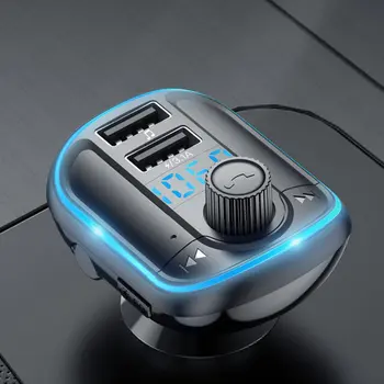 Bluetooth 5.0 Auto MP3 Prehrávač, Bezdrôtový FM Vysielač Audio Adaptér Hands-free Car Duálne Porty USB Nabíjanie Auto Príslušenstvo