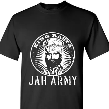 Kráľ Rasta T Shirt Jah Armády Roots Reggae Dancehall Irie Dub Hudby S 5Xl Najnovšie 2018 Módne Kabát Šaty, Topy