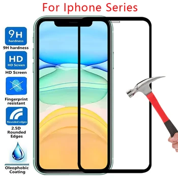 Tvrdené sklo screen protector pre iphone 11 12 pro max mini xs mas xr x s r puzdro coque na iphone11 iphone12 iphonex xmax