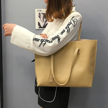 ženské tote bag nové PU Strapec Bežné Pevné Hasp kabelka Euro-Amerických štýle high-capacity sublimačná prázdne vrece