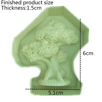 3D malý strom bonsai tvar silikónové cake decoration nástroj DIY živice hliny čokoláda dezert dekorácie formy na pečenie príslušenstvo