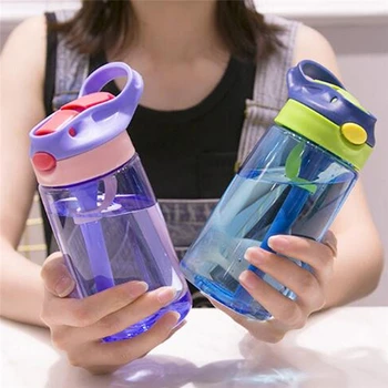 Nové 480ML 4 Farby Baby Fľaše s Vodou Dieťa Novorodenec Pohár Deti sa Učia Kŕmenie Slamy Šťavy Pitie Fľaša Pre Deti
