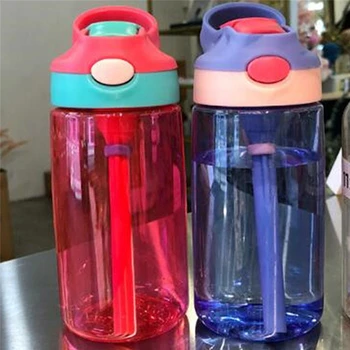 Nové 480ML 4 Farby Baby Fľaše s Vodou Dieťa Novorodenec Pohár Deti sa Učia Kŕmenie Slamy Šťavy Pitie Fľaša Pre Deti