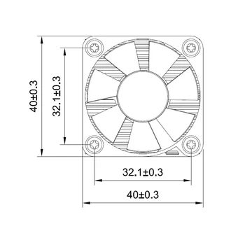ALINX FAN4040: Customized Chladiaci Ventilátor 12V DC Napájanie Rozhranie