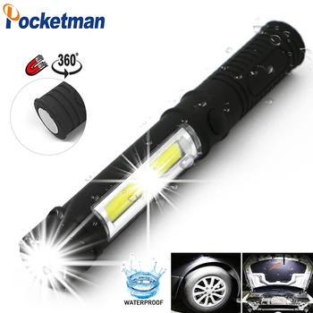 6000LM Pocketman LED Pracovné Svetlo Poratble Kontrolné Svetlo COB LED Blesk Phonetorch autoservis Svetlo Mini Práce Lampa Magnetický Chvost